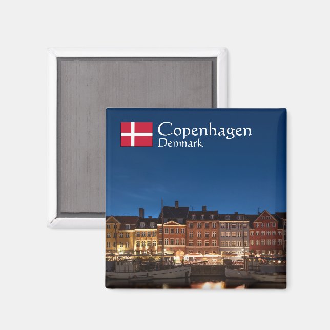 Kopenhagen Dänemark Magnet (Vorderseite/Rückseite)