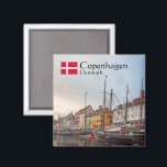 Kopenhagen Dänemark Magnet<br><div class="desc">Reisen Sie Foto Nyhavn im Stadtzentrum von Kopenhagen in Dänemark,  Europa. Foto © Sebastian Wurm.</div>