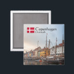 Kopenhagen Dänemark Magnet<br><div class="desc">Reisen Sie Foto Nyhavn im Stadtzentrum von Kopenhagen in Dänemark,  Europa. Foto © Sebastian Wurm.</div>