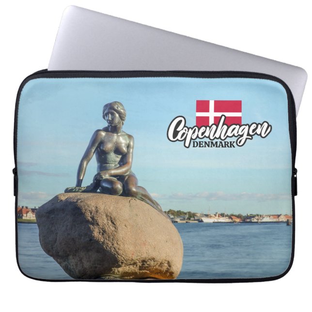 Kopenhagen Dänemark Mermaid Laptopschutzhülle (Vorderseite)