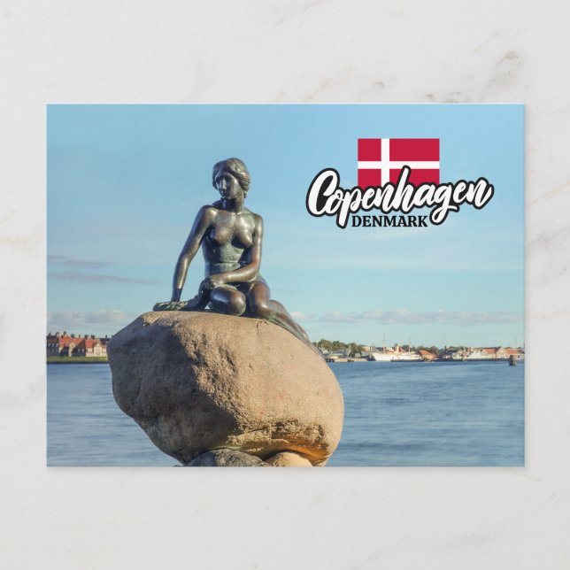 Kopenhagen Dänemark Mermaid Postkarte (Vorderseite)