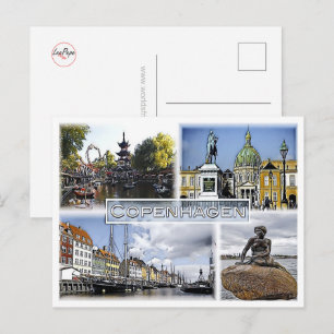 Kopenhagen - Dänemark - Mosaik - Postkarte