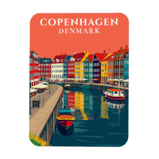 Kopenhagen Dänemark Nyhaval Canal Europe Travel Magnet