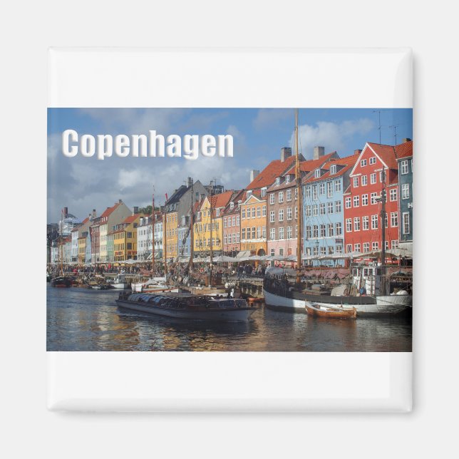 Kopenhagen Dänemark Nyhavn Magnet (Vorne)