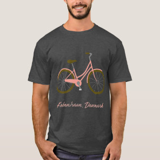 Kopenhagen Dänemark Pink Dänisches Fahrraddesign T-Shirt