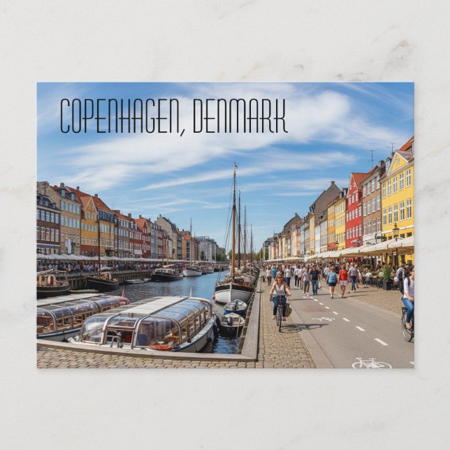 Kopenhagen Dänemark Postkarte (Vorderseite)