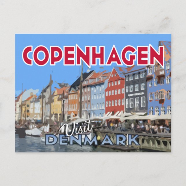 Kopenhagen, Dänemark, Postkarte von Serie Visit.. (Vorderseite)