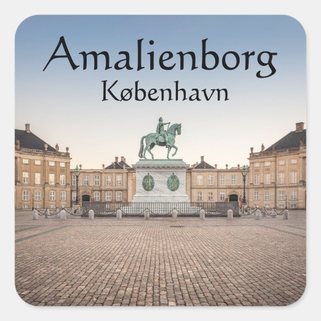 Kopenhagen Dänemark Quadratischer Aufkleber (Vorderseite)