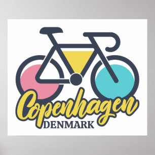 Kopenhagen Dänemark Radfahren Poster