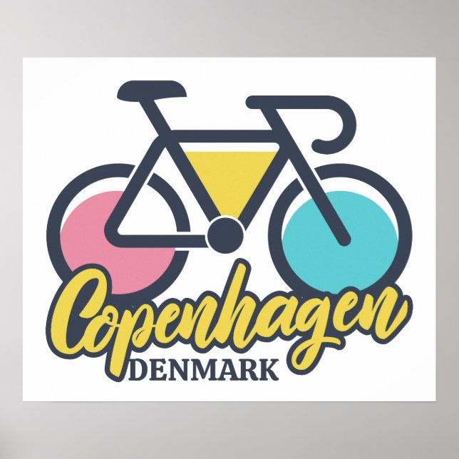 Kopenhagen Dänemark Radfahren Poster (Vorne)