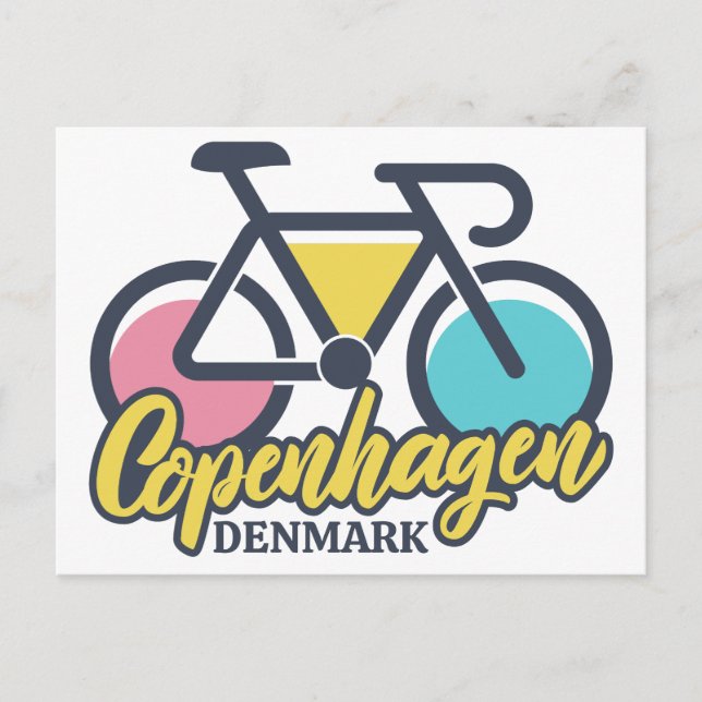 Kopenhagen Dänemark Radfahren Postkarte (Vorderseite)