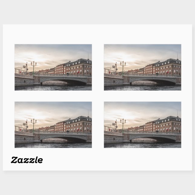 Kopenhagen Dänemark Rechteckiger Aufkleber (Blatt)