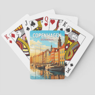 Kopenhagen Dänemark Reise Kunst Vintage Spielkarten