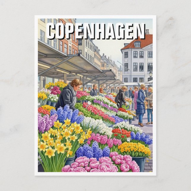 Kopenhagen Dänemark - Reise Postkarte (Vorderseite)