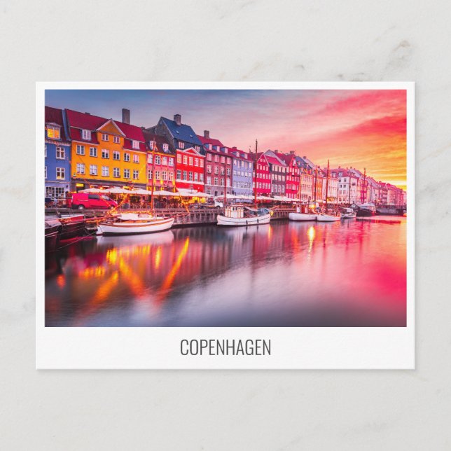 Kopenhagen, Dänemark - Reise-Postkarte Feiertagspostkarte (Vorderseite)