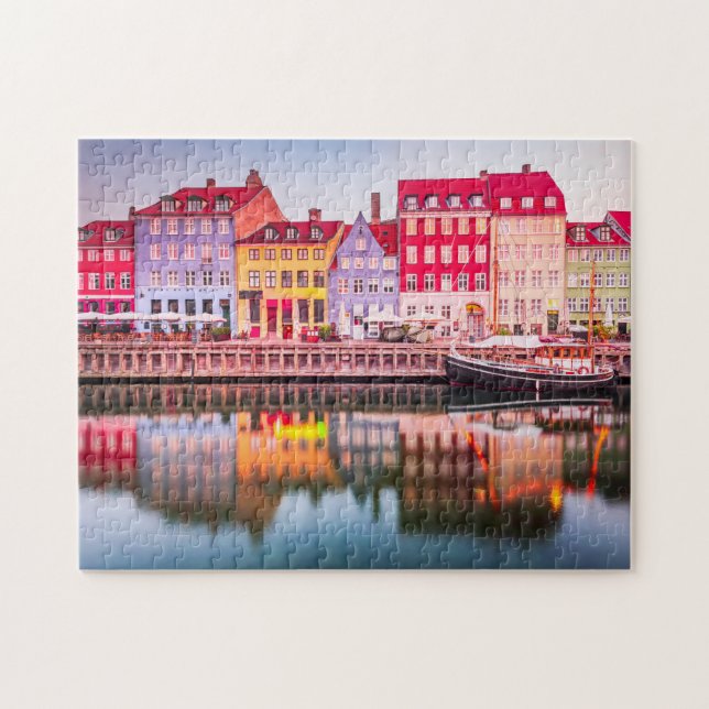 Kopenhagen, Dänemark - Reise-Postkarte Puzzle (Horizontal)