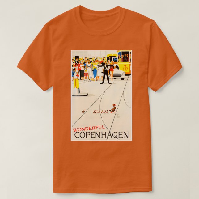 Kopenhagen Dänemark - Reise T-Shirt (Design vorne)