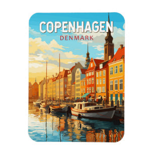 Kopenhagen Dänemark Reisekunst Vintag Magnet