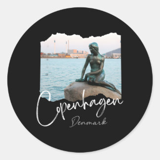 Kopenhagen Dänemark Runder Aufkleber