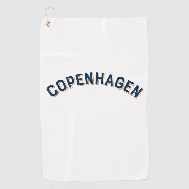 Kopenhagen, Dänemark Vintag Arch Golfhandtuch (Vorderseite)