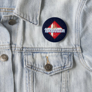 Kopenhagen Hauptstadt Dänemark Retro Segelschiff Button