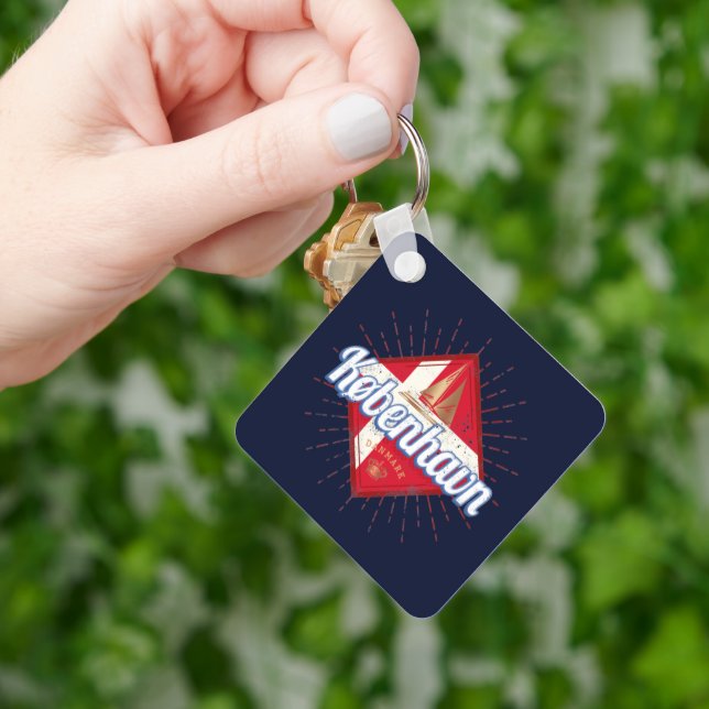 Kopenhagen Hauptstadt Dänemark Retro Segelschiff Schlüsselanhänger (Hand)