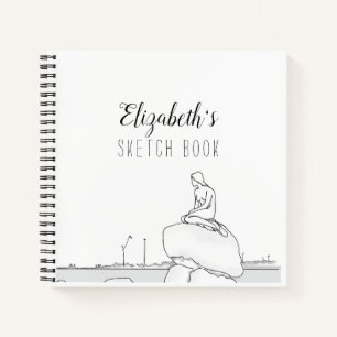 Kopenhagen Mermaid Sketch Book Notizbuch