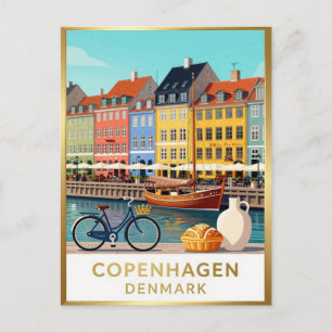 Kopenhagen Nyhavn Hafen Dänische Stadt Postkarte