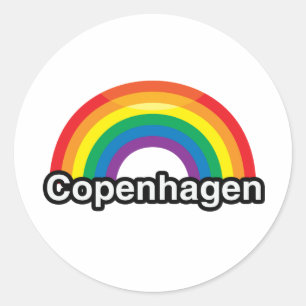 KOPENHAGEN PRIDE RAINBOW -.png Runder Aufkleber