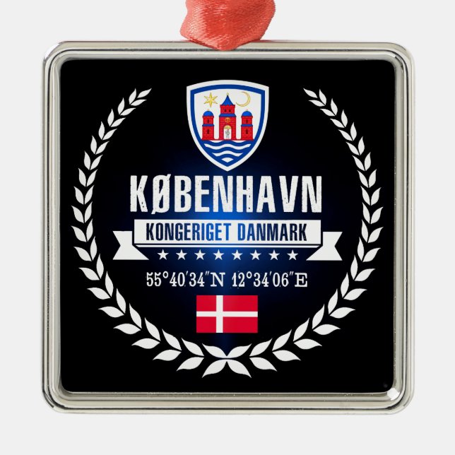 Kopenhagen Silbernes Ornament (Vorne)