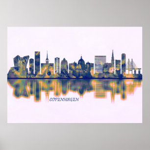 Kopenhagen Skyline Poster
