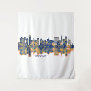 Kopenhagen Skyline Wandteppich