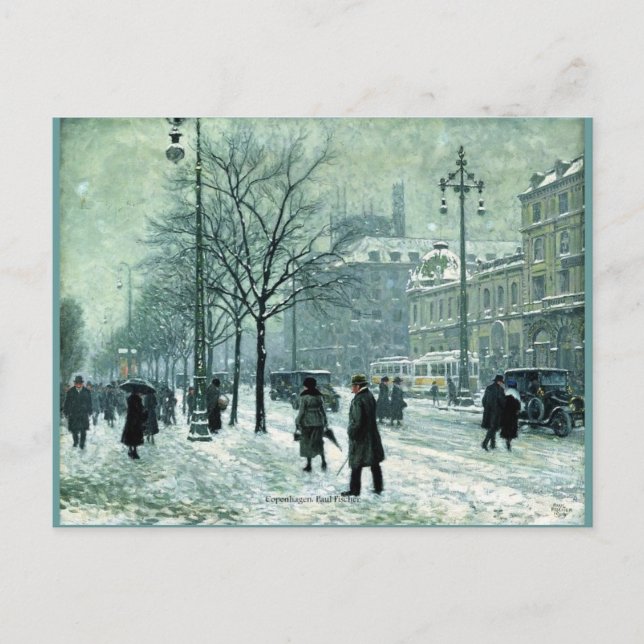Kopenhagen von Paul Fischer Postkarte (Vorderseite)