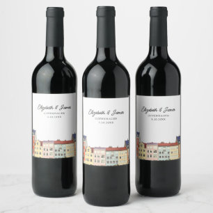Kopenhagener Gastgeschenk Hochzeit Personalisiert Weinetikett