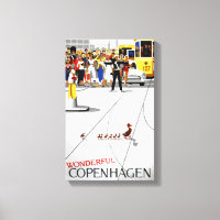 Kopenhagener Jahrgang Reiseplakat neu belebt