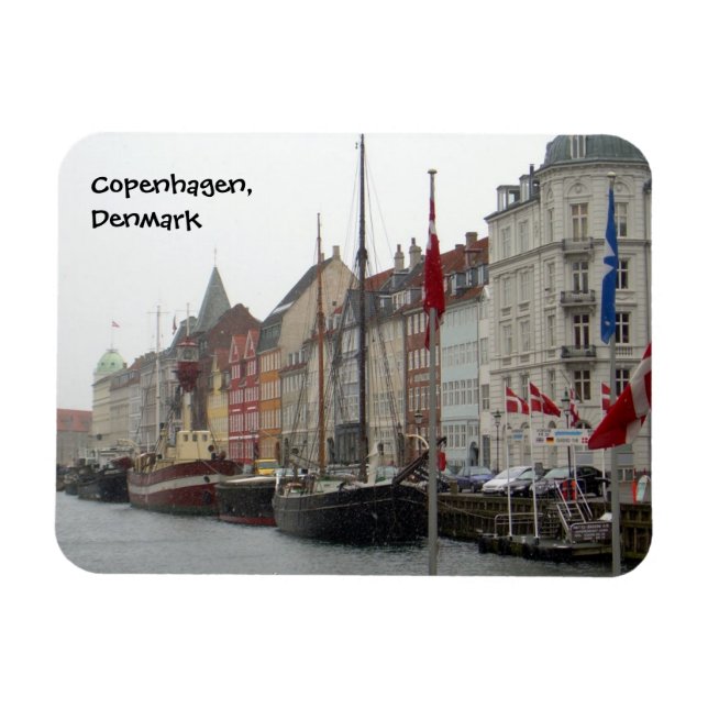 Kopenhagener Kanal (Nyhavn) Magnet (Horizontal)