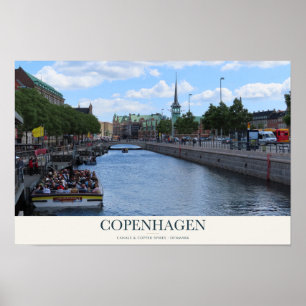 Kopenhagener Kanal und die Børsen-Spitze Poster