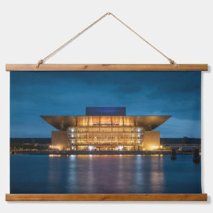 Kopenhagener Opernhaus Wandteppich Mit Holzrahmen