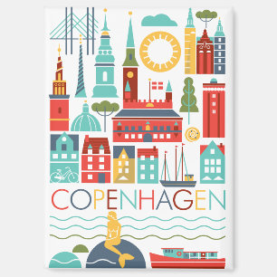 Kopenhagener Skandinavier Kühlschrank Magnet