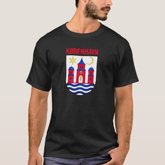 Kopenhagener Wappen - DÄNEMARK T-Shirt (Vorderseite)