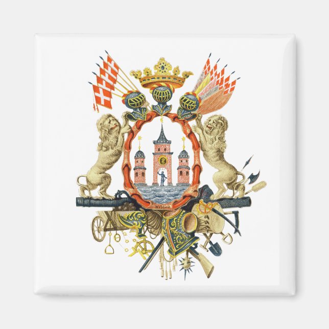 Kopenhagener Wappen Magnet (Vorne)