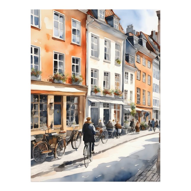 Kopenhagener Wasserfarbe Fotodruck (Vorne)