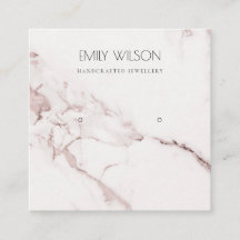 KOPER BLUSH PINK MARBLE STUDIE EARRING DISPLAY LOG