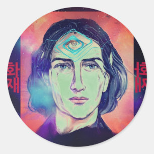 Kopernikus a Feuerschelf Hohe Weisheit Runder Aufkleber