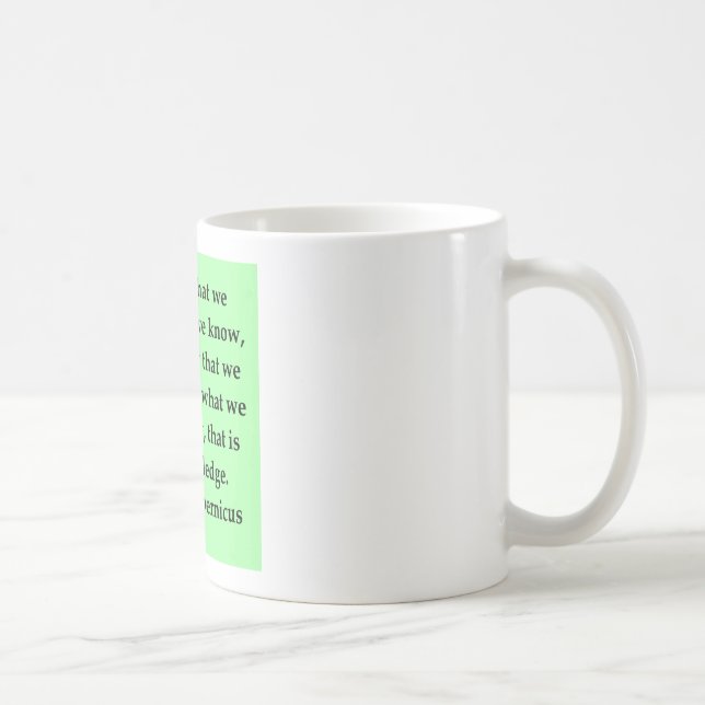 Kopernikus-Zitat Kaffeetasse (Rechts)