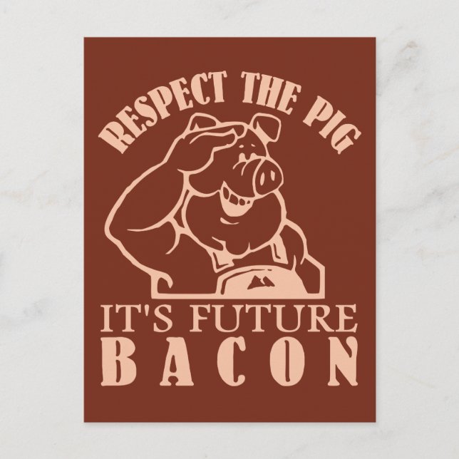 KOPF-BIS BACON-Farbpostkarte Postkarte (Vorderseite)