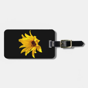 Kopf der gelben Sonnenblume Helenium Gepäckanhänge Gepäckanhänger