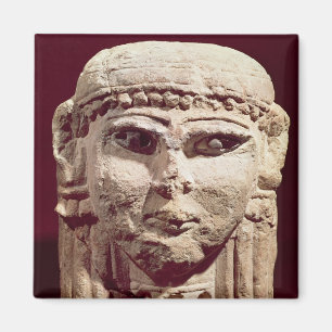 Kopf der Göttin Ishtar, von Amman, Jordanien Magnet