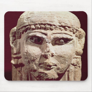 Kopf der Göttin Ishtar, von Amman, Jordanien Mousepad