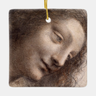 Kopf der Jungfrau Keramikornament